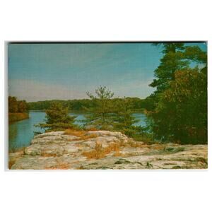 Rock River Illinois "Hudson of the West" Scenic Landscape Postcard